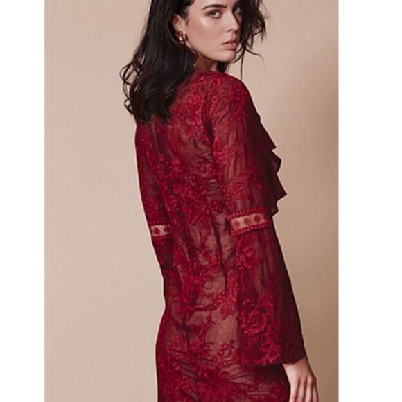 REVOLVE Winona Sorrento Red Lace Dress - Picture 2 of 10